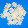 24x White Daisy Flower with Yellow Center Embroidered Sew On Applique Patch for