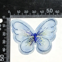 8x Vibrant Colour 40x30mm Butterfly Embroidered Sew-On Glue-On Appliqué Patch