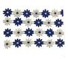 2x Yards Guipure Lace Daisy Design Royal Blue & White 25mm