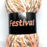 1x Festival 100g 100% Acrylic Chunky Crochet and Knitting Yarn