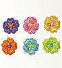 24x Multicolour 25mm Heart Shape Petals Embroidered Applique Patch