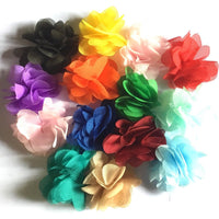 10x Multicolour Organza Flower 50mm-60mm for Costume and Craft