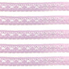 5x Meters 18mm Lilac Polyester Spade Design Lace Trim