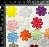 24x Bright Coloured Daisy Flower Machine Embroidered 25mm Sew-On Applique Patch