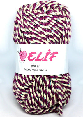 1x Elif 100% Acrylic Super Chunky Shimmer Crochet and Knitting Yarn