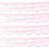 2.5Yards Wide 50mm Soft Polyester Baby Pink Lace for Sewing Craft Embellishment