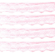 2.5Yards Wide 50mm Soft Polyester Baby Pink Lace for Sewing Craft Embellishment