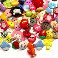 150x Multi Design Colourful Cute Buttons for Crafting & Sewing