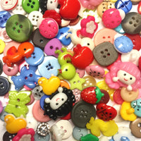 150x Multi Design Colourful Cute Buttons for Crafting & Sewing