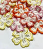 16x Multicolour 30mm Sakura Style Flower Embroidered Sew On Applique Patch