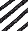 5x Yards Black 14mm Floral Scallop Edge Elastic Lace for Sewing Craft Embellish