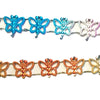 3x yards Colourful Metallic Effect Butterfly Trim 8mmx12mm