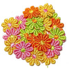 24x Multicolour AC09 Daisy Flower Machine Embroidered 25mm Sew-On Applique Patch