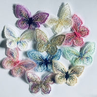 10x Vibrant Colour Butterfly Embroidered Sew-On Glue-On Appliqué Patch