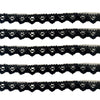 4x Yards Black Crochet Like 15mm Scalloped Soft Cotton Lace Trim Embellishment