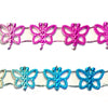 3x yards Colourful Metallic Effect Butterfly Trim 8mmx12mm