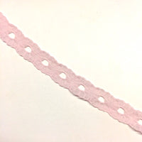 6x Yards Pink 15mm Soft Polyester Lace for Sewing Craft and Embellishment