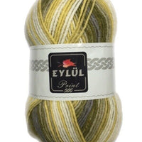 1x Eylul Print 100% Acrylic Medium Crochet and Knitting Yarn