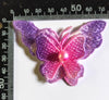 5x Rainbow Colour Large 3D Butterfly w/ Pearl Center Embroidered Applique Patch