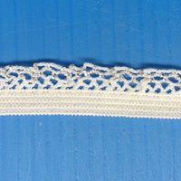 4x Yards White 11mm Silver Picot Edge Elastic Garterized Lace for Sewing Craft