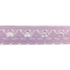 5x Meters 18mm Lilac Polyester Spade Design Lace Trim