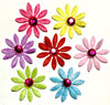 20x Polyester Multicolour 32mm Flower Costume Accessories with Rhinestone