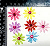 20x Polyester Multicolour 32mm Flower Costume Accessories with Rhinestone